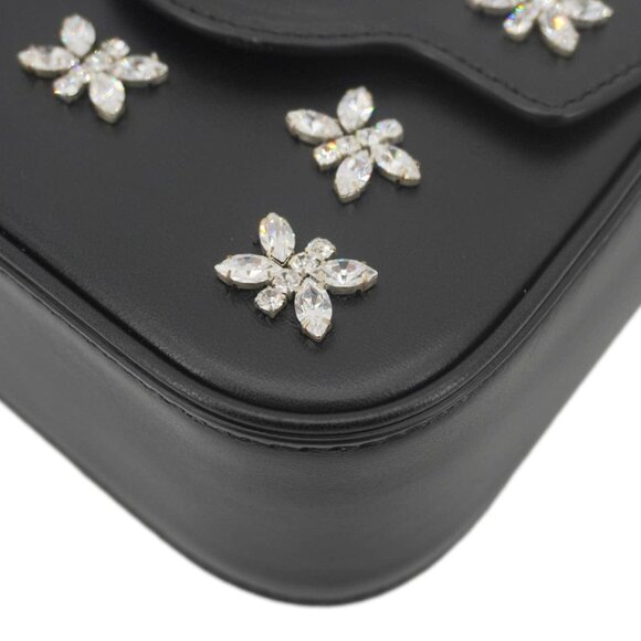 Versace La Medusa Mini Embellished Leather Top Handle Shoulder Bag Black - Picture 9 of 15